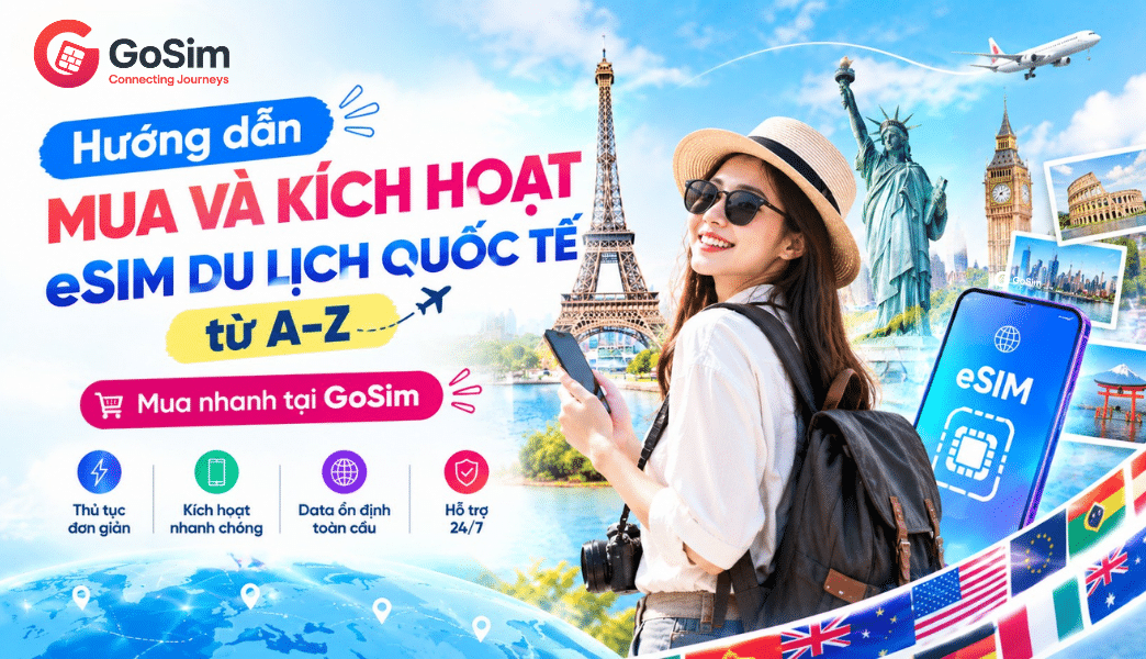 cách mua esim du lịch quốc tế và cách dùng
